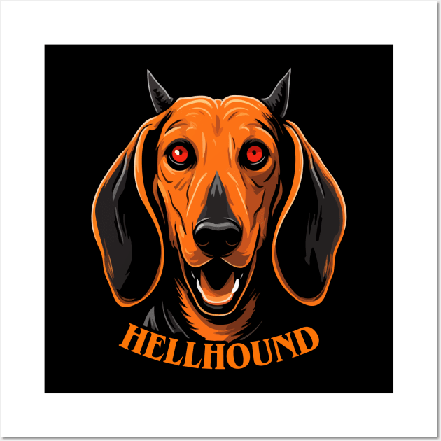 Doxie Hellhound Wall Art by BarkandStick